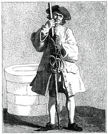 A Well Cleaner, 1737-1742.Artist: Bouchardon