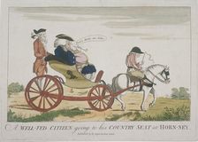A Well-Fed Citizen going to his Country Seat at Hornsey 1773. Artist: Anon