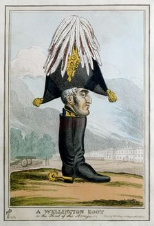A Wellington Boot- or the Head of the Armye 19th century