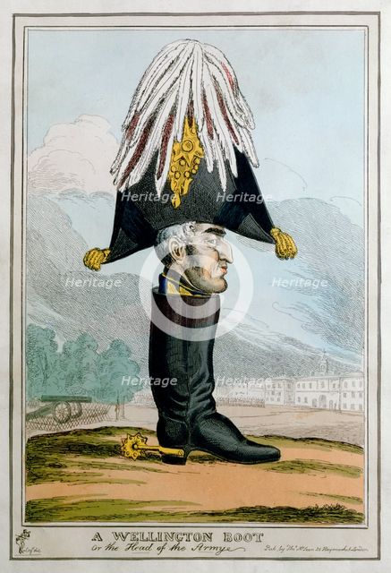 'A Wellington Boot- or the Head of the Armye', 19th century. Creator: Unknown.