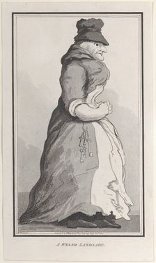 A Welsh Landlady, from "Remarks on a Tour to North and South Wales, in the year 1797, 1800. Creator: John Hill