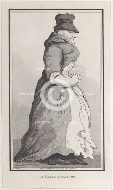 A Welsh Landlady, from "Remarks on a Tour to North and South Wales, in the year 1797, 1800. Creator: John Hill.