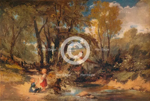 'A Welsh Stream', 1843. Artist: William James Muller.