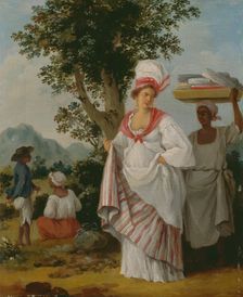 A West Indian Creole Woman Attended by her Black Servant, ca. 1780. Creator: Agostino Brunias