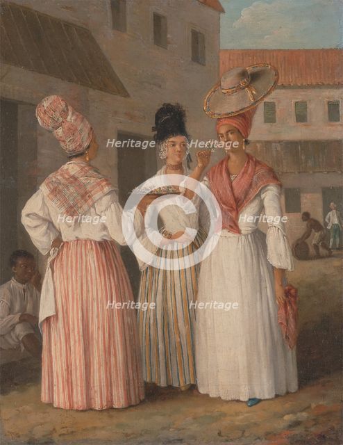 A West Indian Flower Girl and Two other Free Women of Color, ca. 1769. Creator: Agostino Brunias.