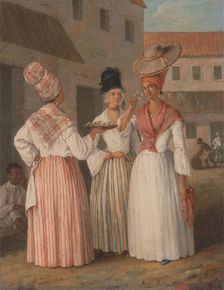 A West Indian Flower Girl and Two other Free Women of Color, ca. 1769. Creator: Agostino Brunias