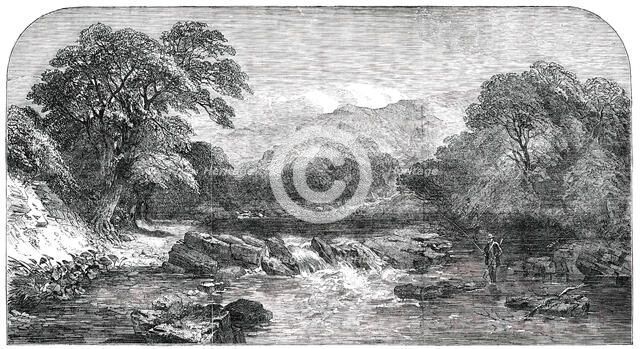 A Westmoreland Trout-Stream - painted by H. Jutsum, 1850. Creator: Unknown.