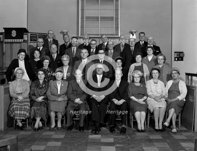 A Wesleyan church congregation, Mexborough, South Yorkshire, 1963. Creator: Michael Walters.