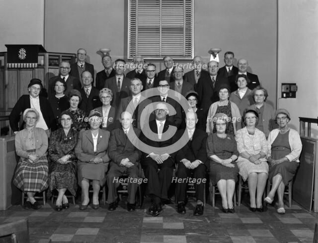 A Wesleyan church congregation, Mexborough, South Yorkshire, 1963. Artist: Michael Walters
