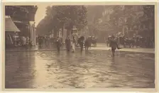 A Wet Day on the Boulevard, Paris, 1894. Creator: Alfred Stieglitz