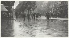 A Wet Day on the Boulevard, Paris, 1894, printed 1918/32. Creator: Alfred Stieglitz
