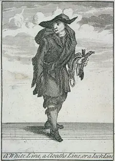 A White Line, a Cloaths Line, or a Jack Line Cries of London, (c1688?). Artist: Anon