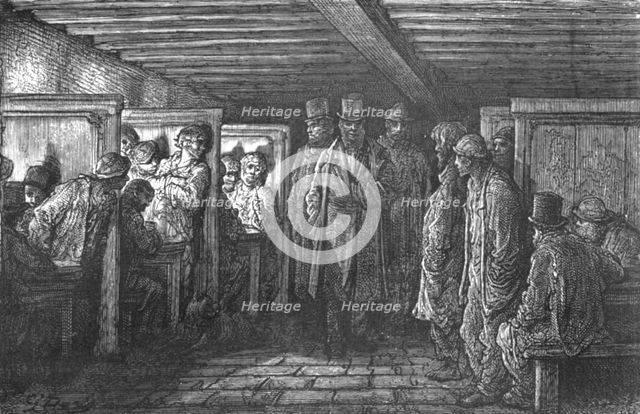 'A Whitechapel Coffee House', 1872.  Creator: Gustave Doré.