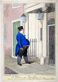 A whist-er at Boodles - or a choice peice [sic] of double milled Yorkshire broad cloth 1820. Artist: Isaac Cruikshank