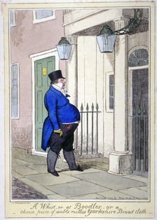 A whist-er at Boodles - or a choice peice [sic] of double milled Yorkshire broad cloth 1820. Artist: Isaac Cruikshank