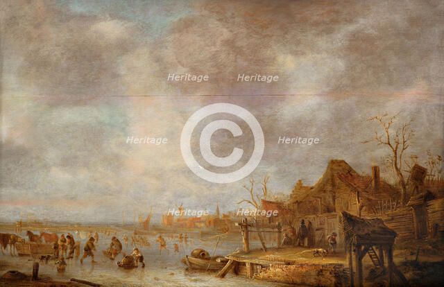 A winter day outside Haarlem, Between 1638 and 1640. Creator: Ostade, Isaac van  .