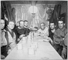 A Winter Evening at Framheim Amundsen's South Pole expedition, Antarctica, 1911-1912