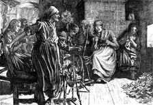 A winter evening in the Bavarian Tyrol, 1871. Creator: Joseph Swain