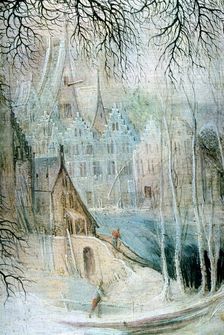 A Winter Landscape with a Woodcutter (Detail), c1606-1656. Artist: Gysbrecht Leytens