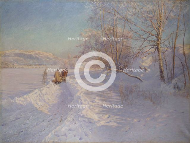 A Winter Morning after a Snowfall in Dalarna, 1893. Creator: Anshelm Schultzberg.