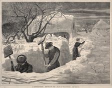A Winter Morning, - Shovelling Out, 1871. Creator: Winslow Homer (American, 1836-1910)