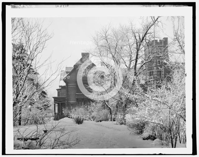 A Winter scene, Detroit, between 1900 and 1906. Creator: Unknown.