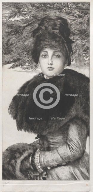 A Winter's Walk, 1880. Creator: James Tissot.
