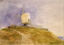 A Windmill on a Hill at Eye, Suffolk, early 19th century. Artist: John Sell Cotman