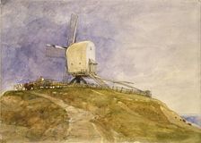 A Windmill on a Hill at Eye, Suffolk, early 19th century. Artist: John Sell Cotman