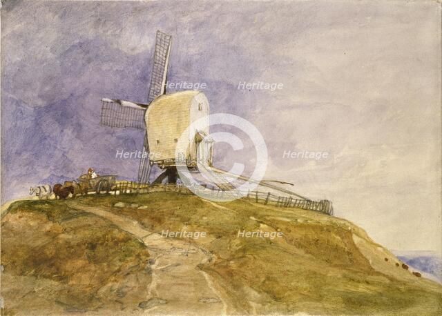 A Windmill on a Hill at Eye, Suffolk, early 19th century. Artist: John Sell Cotman.