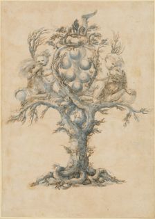 A Wine Decanter with Lions and Putti, 1650/1670. Creator: Master of the Medici Banquet Decanters