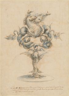 A Wine Decanter with Two Fighting Sea Horses, 1650/1670. Creator: Master of the Medici Banquet Decanters