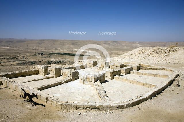 A wine press in Avdat, Israel. Artist: Samuel Magal