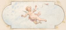 A winged putto, second half 19th century. Creators: Jules-Edmond-Charles Lachaise, Eugène-Pierre Gourdet