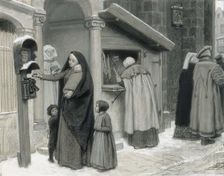 A widow and her children, 1899. Creator: Georg von Rosen