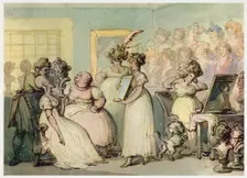 A wig shop, c1780-1825. Creator: Thomas Rowlandson