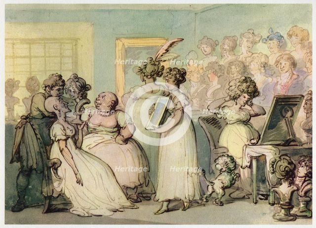 A wig shop, c1780-1825. Creator: Thomas Rowlandson.
