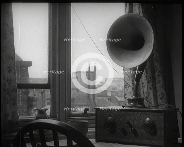 A Wireless on a Table Inside a Home, 1926. Creator: British Pathe Ltd.