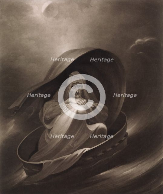 A Witch Sailing to Aleppo in a Sieve, December 1, 1807. Creator: Charles Turner.