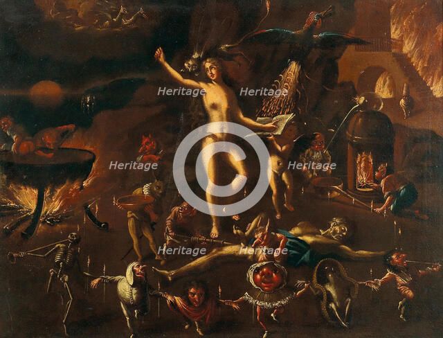 A witchcraft scene. Creator: Heintz, Joseph, the Younger (ca 1600-after 1674).