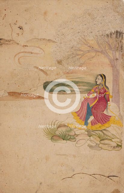 A Woman Under a Tree, Late 18th century. Creator: Unknown.