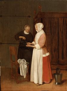 A Woman Washing her Hands, 1662. Creator: Gerritsz Quiringh van Brekelenkam