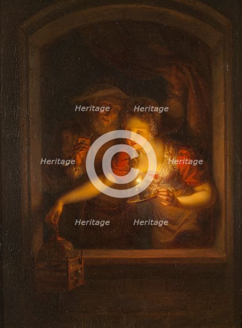 A Woman with a Burning Candle, 1818. Creator: Alexander Lauréus.