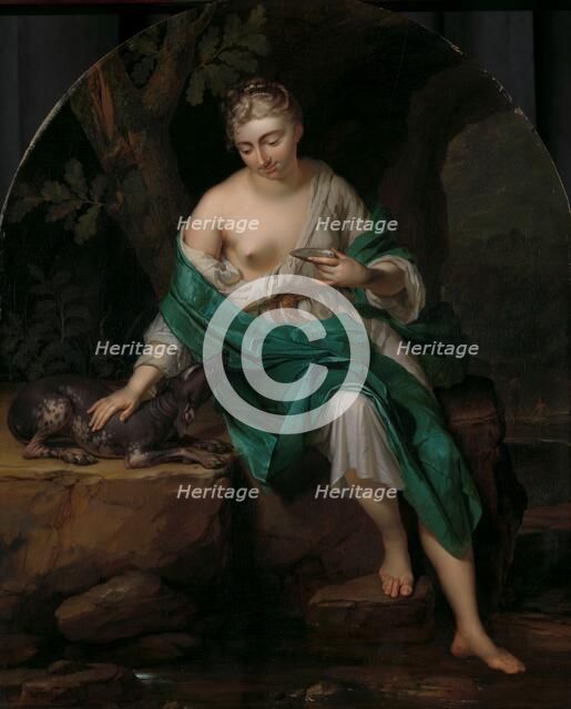 A Woman with a Dog, 1719. Creator: Herman van der Myn.
