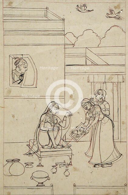 A Woman Adorns Herself in Preparation for a Tryst, between 1775 and 1800. Creator: Unknown.