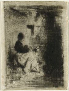 A Woman and her Child, 1843. Creator: Charles Emile Jacque