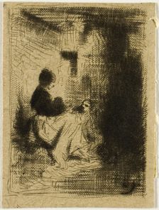 A Woman and her Child, 1843. Creator: Charles Emile Jacque