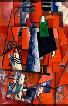 A Woman at the Piano 1913. Artist: Kazimir Malevich