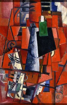 A Woman at the Piano 1913. Artist: Kazimir Malevich