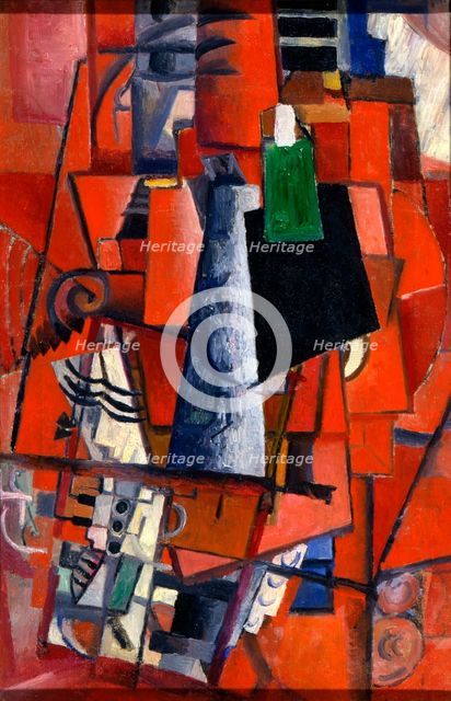 A Woman at the Piano', 1913.  Artist: Kazimir Malevich